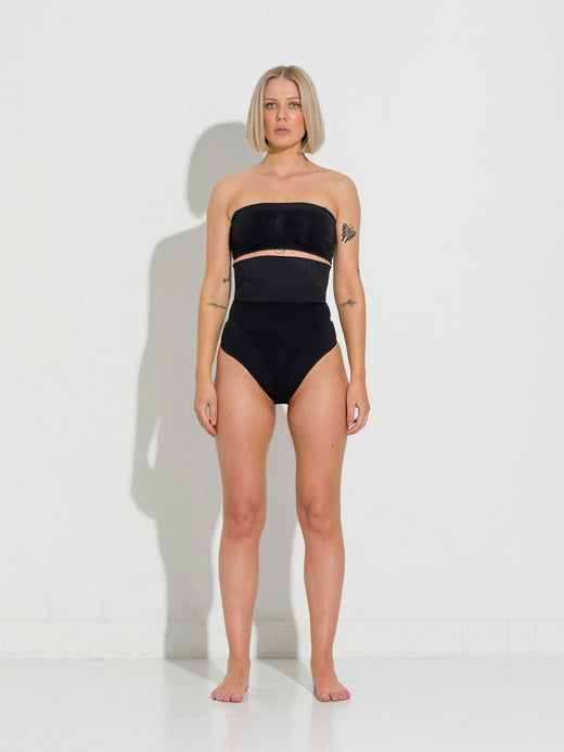 Lykkeland Ateliér - Second Skin High Waist Thong - Black Underbukser 