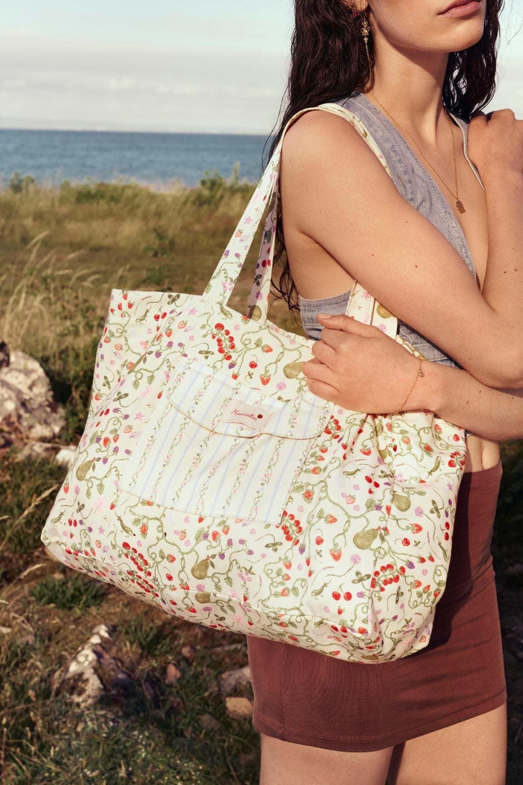 Maanesten - Big Canvas Totebag Garden Magic Ivory - 4122 Tasker 
