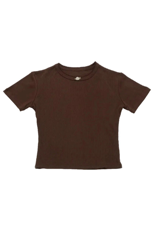 Maanesten - Joy Pointelle Top Brown - 4293 T-shirts 