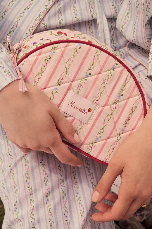 Maanesten - Makeup Bag Medium Summer Stripes Peach - 4113 Toilettasker 