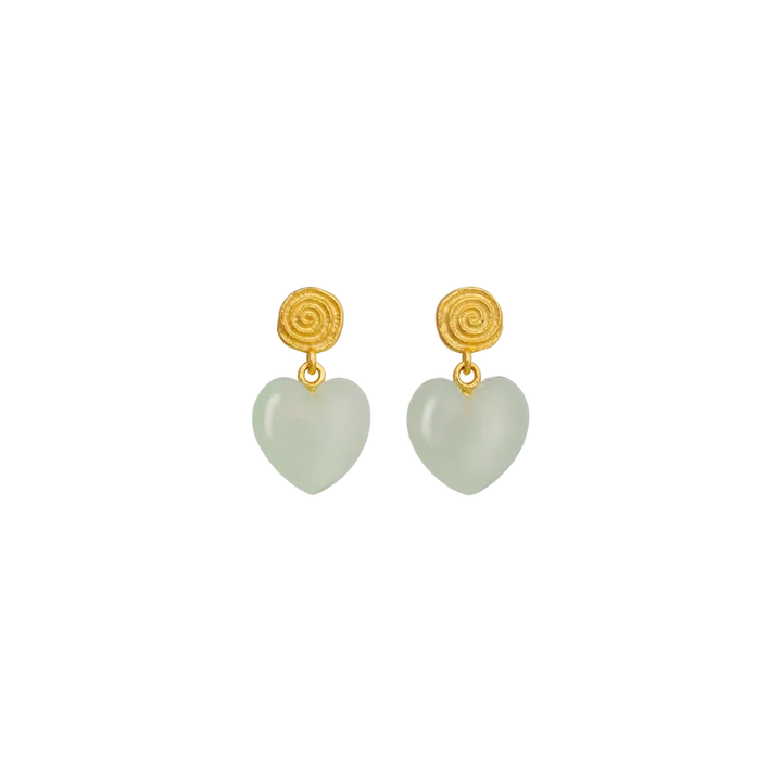 Maanesten - Penny Petite Moss Green Earrings - 10131a Øreringe 