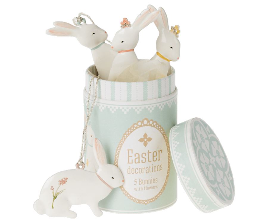 Maileg - Easter Bunny Ornaments, 5 Pcs. Dekoration 