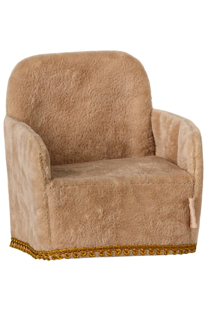 Maileg - Foldbar Stol, Mus - Pudder - Mouse Furniture Legetøj 