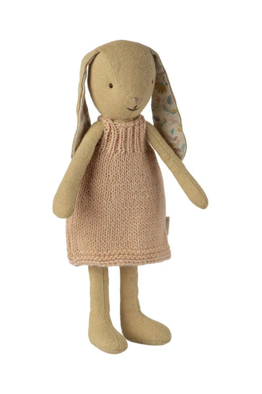 Maileg - Kanin, Størrelse 1 - Cremegul - Strikket Kjole 16-6100-00 Legetøj 