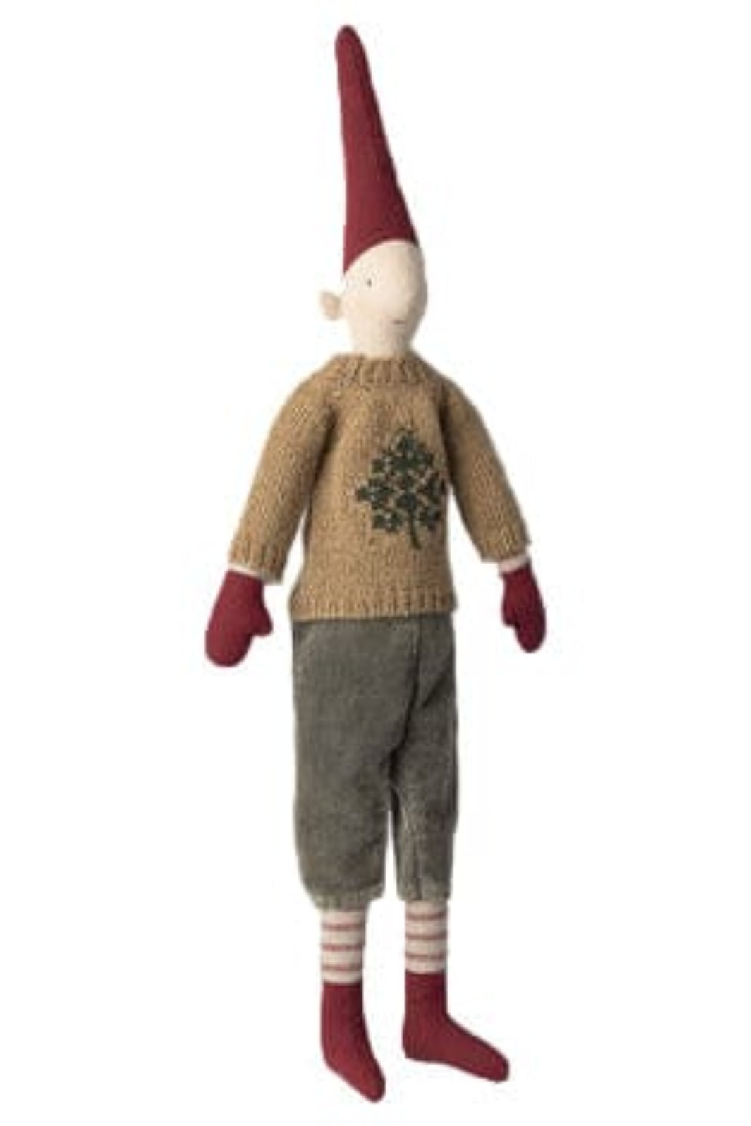 Maileg - Nisse, Str. 3 - Dreng - Bukser Og Strikket Sweater - 14-5433-00 