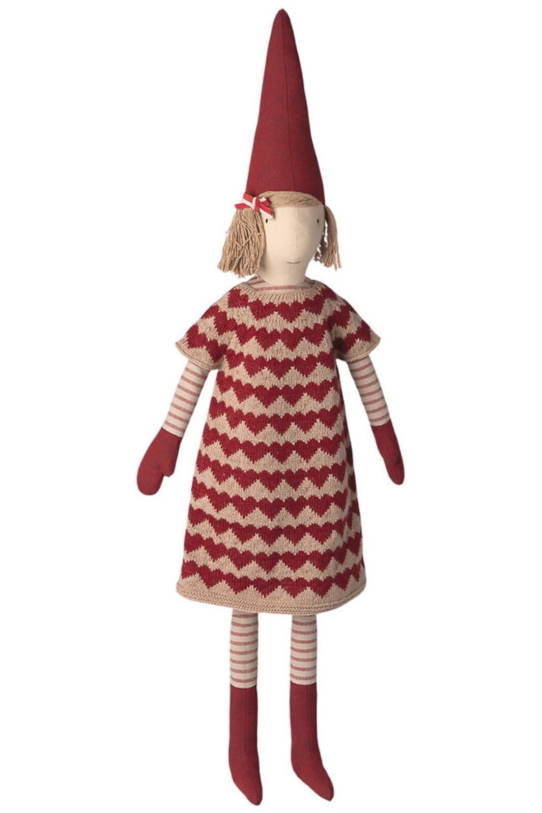 Maileg - Pixy, Størrelse 5 - Pige - Strikket Kjole - 14-5454-00 Julepynt 