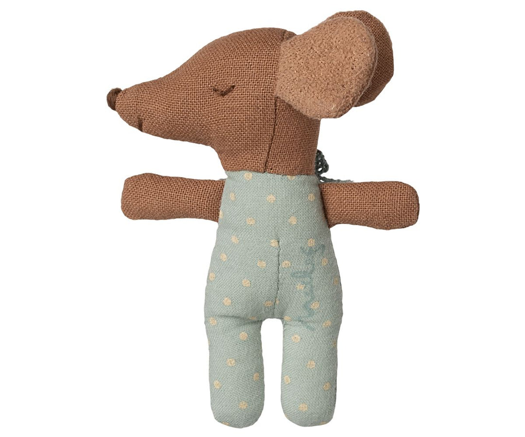 Maileg - Sleepy Wakey Baby Mus I Tændstikæske - Blå - Baby Mouse Legetøj 