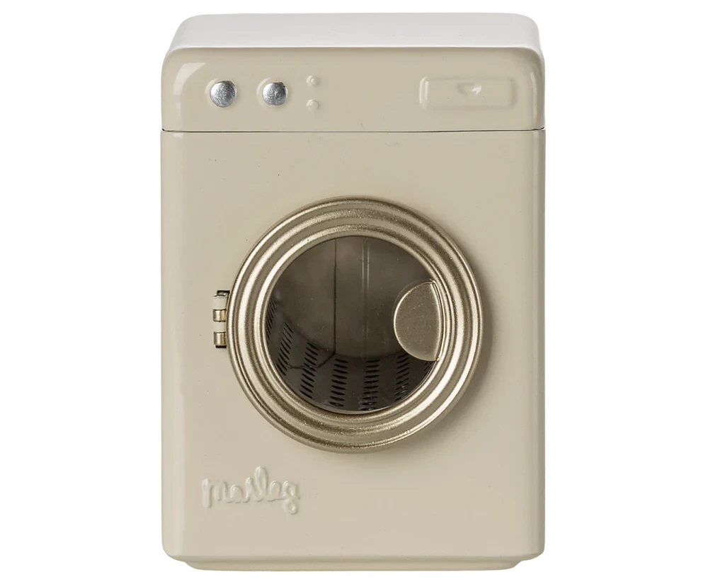 Maileg - Vaskemaskine, Mus - Råhvid - 11-5129-00 Legetøj 