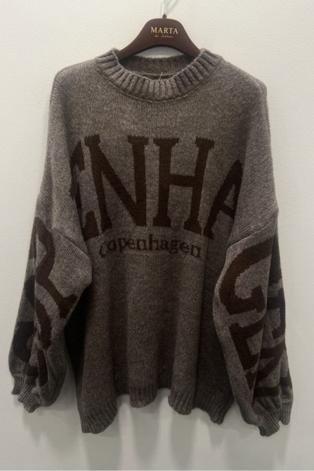 Marta Du Chateau - Mdcaria Knit 8111 - Dark Fango/Moro Strikbluser 