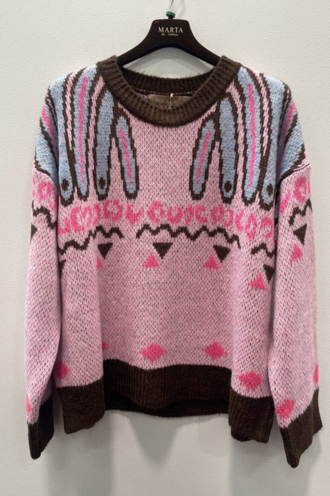 Marta Du Chateau - Mdcbilla Knit 8153 - Pink Strikbluser 