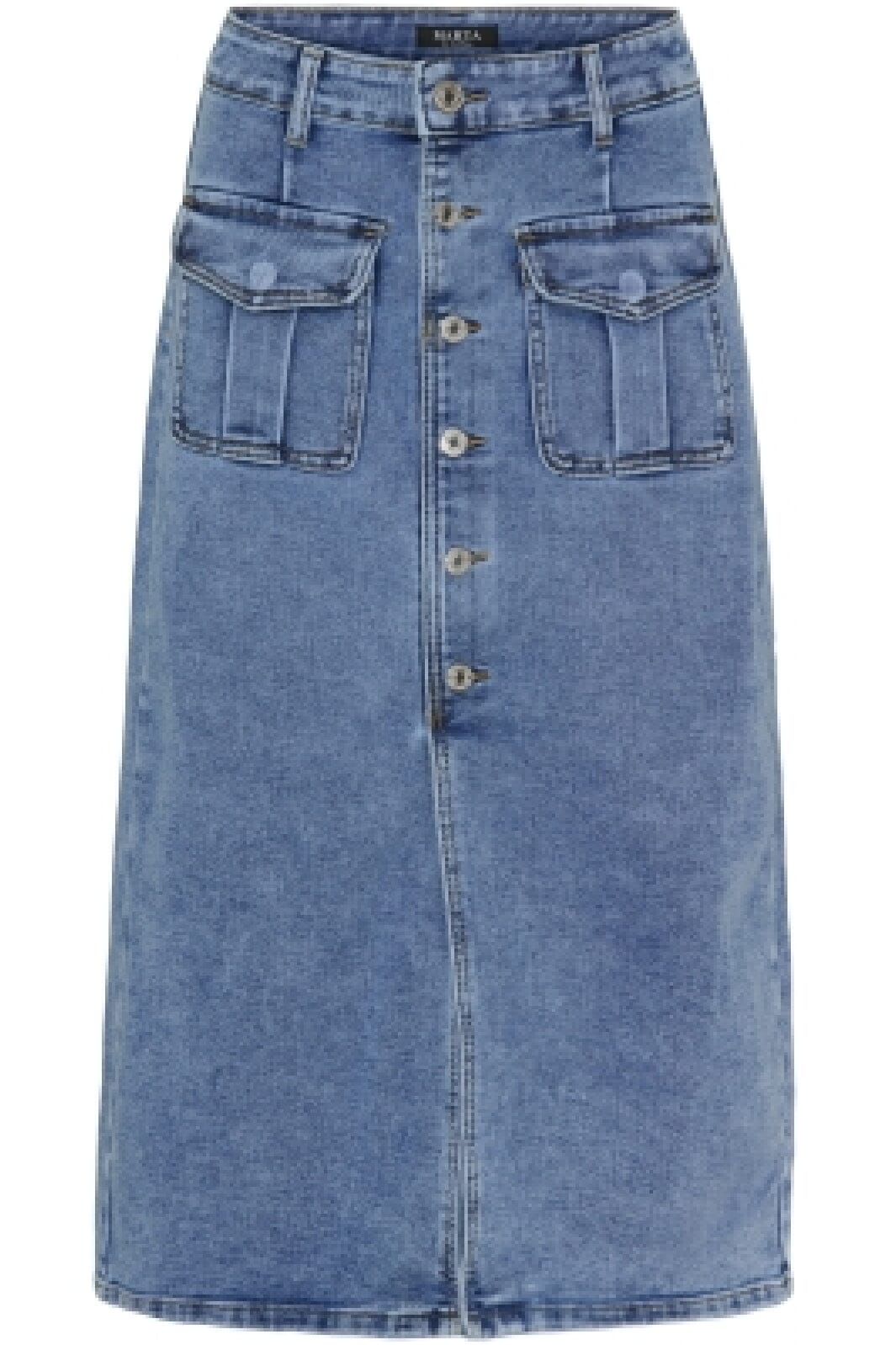 Marta Du Chateau - Mdcbitten Skirt - Blue Nederdele 