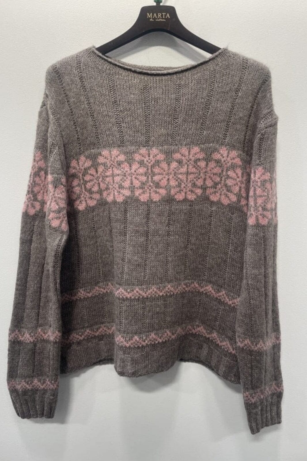 Marta Du Chateau - Mdcbruna Knit 8154 - Fango/Rose Strikbluser 