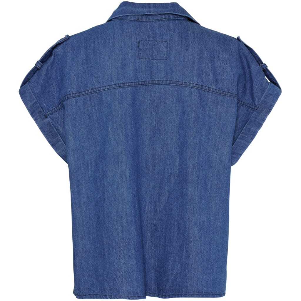 Marta Du Chateau - Mdccarola Vest 11053 - Medium Blue Veste 