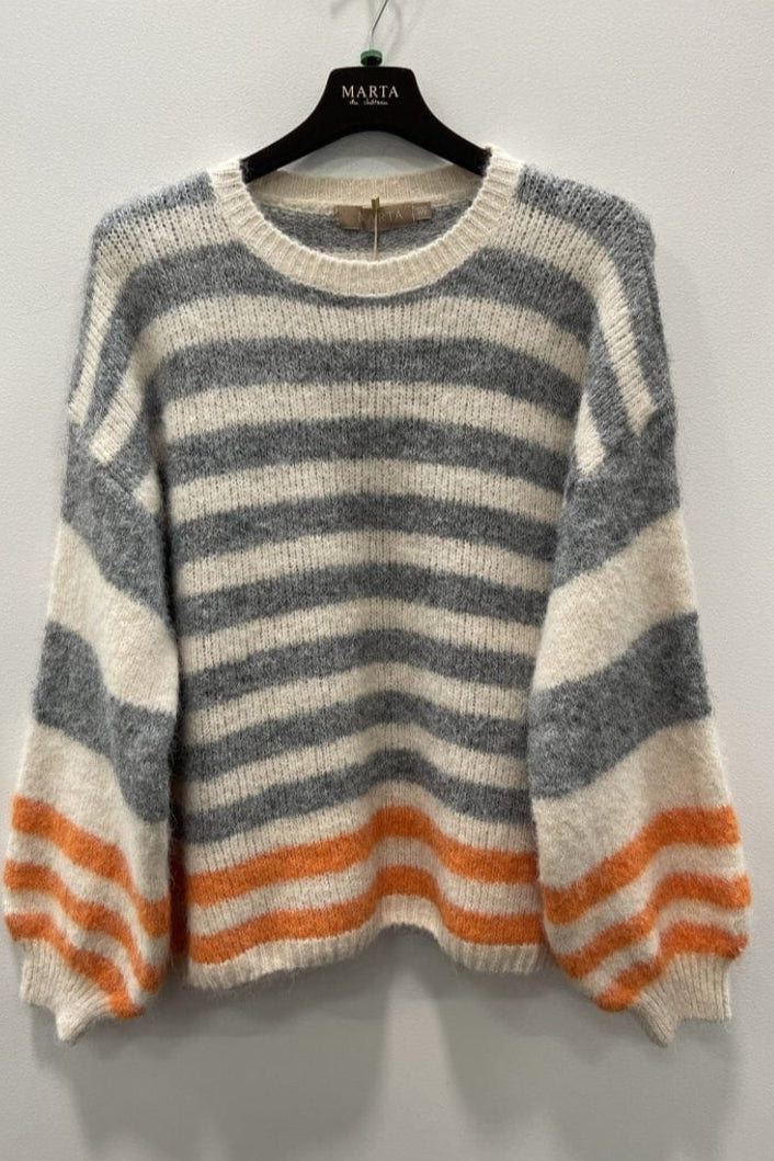 Marta Du Chateau - Mdccassie Knit 8130 - Beige/Grigio8808/Orange8823