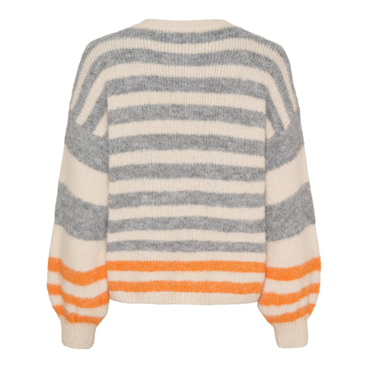 Marta Du Chateau - Mdccassie Knit 8130 - Beige/Grigio8808/Orange8823 Strikbluser 