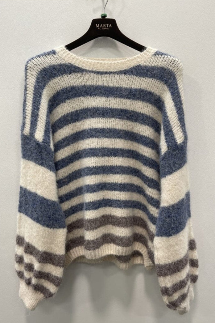 Marta Du Chateau - Mdccassie Knit 8130 - Beige/Jeans8819/Fango8804