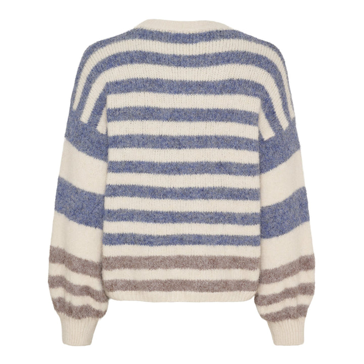 Marta Du Chateau - Mdccassie Knit 8130 - Beige/Jeans8819/Fango8804 Strikbluser 