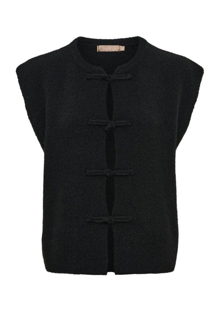 Marta Du Chateau - Mdccelestia Knit Vest 9980 - Black Veste 