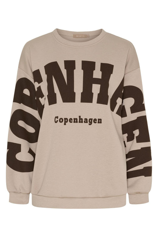 Marta Du Chateau - Mdchibiscus Sweatshirt 22659 - Beige New Sweatshirts 