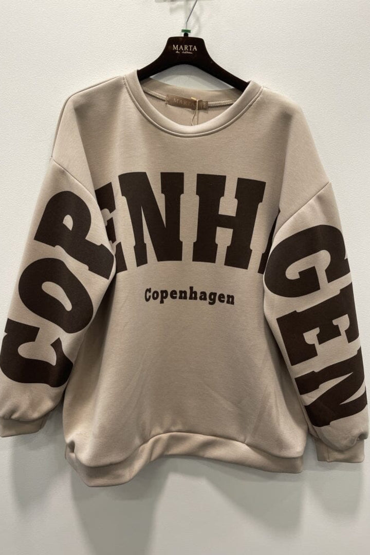 Marta Du Chateau - Mdchibiscus Sweatshirt 22659 - Beige New Sweatshirts 