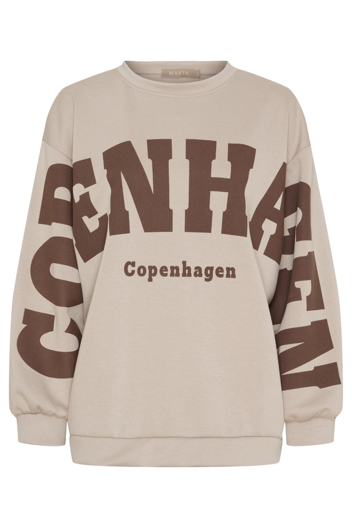 Marta Du Chateau - Mdchibiscus Sweatshirt 22659 - Beige Sweatshirts 