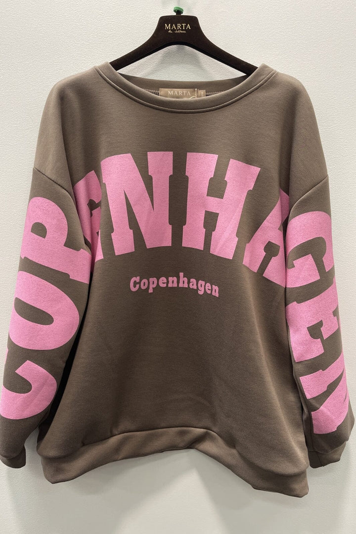 Marta Du Chateau - Mdchibiscus Sweatshirt 22659 - Fango Sweatshirts 