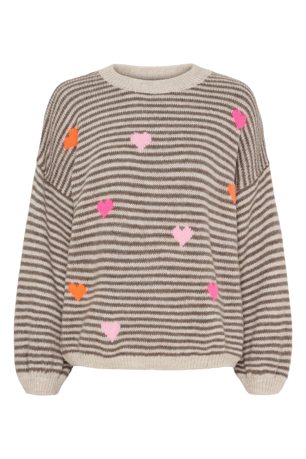 Marta Du Chateau - Mdcindie Knit 8112 - Beige/Fango Strikbluser 