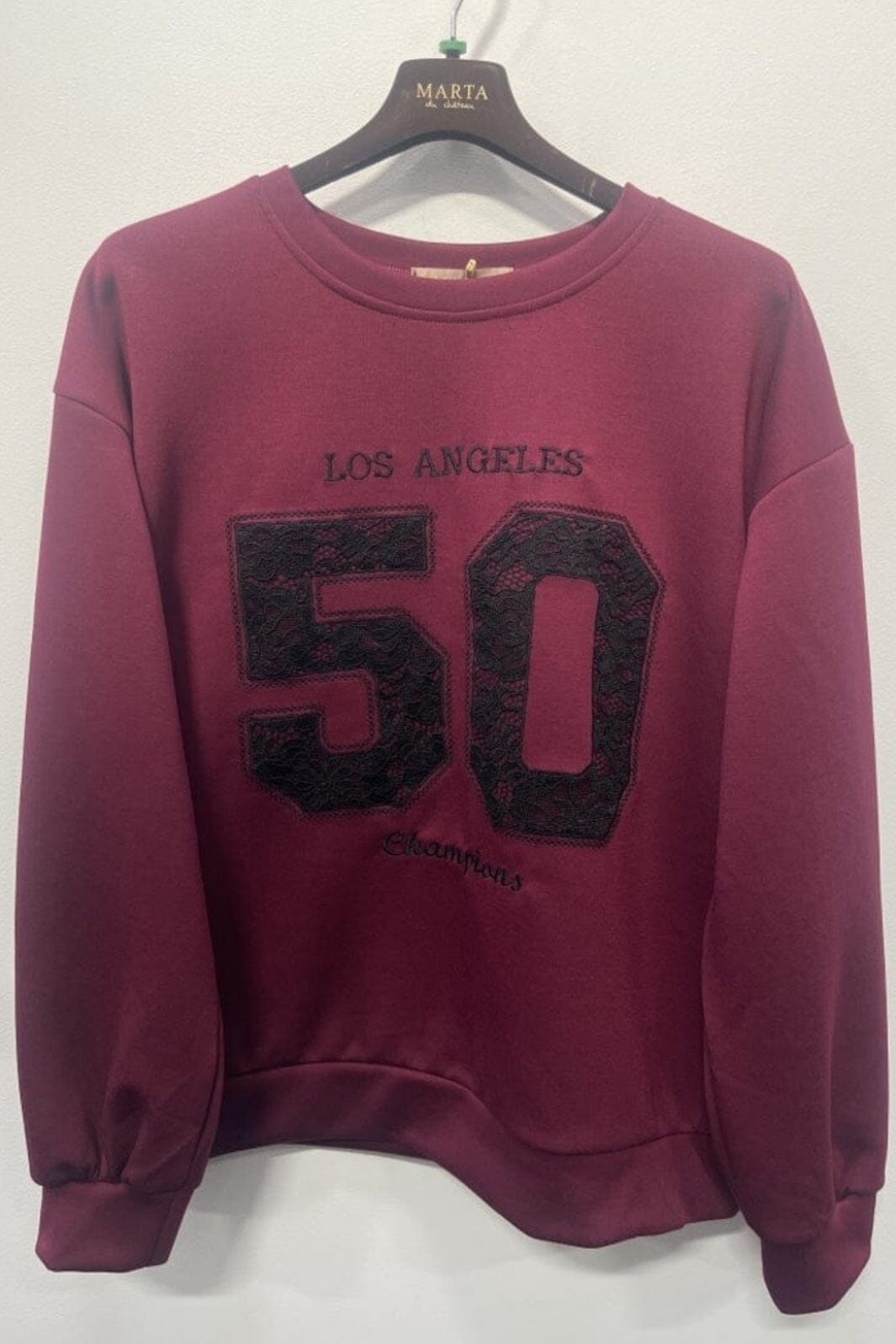 Marta Du Chateau - Mdcliora Sweat 58512M - Bordeaux161/Black Sweatshirts 