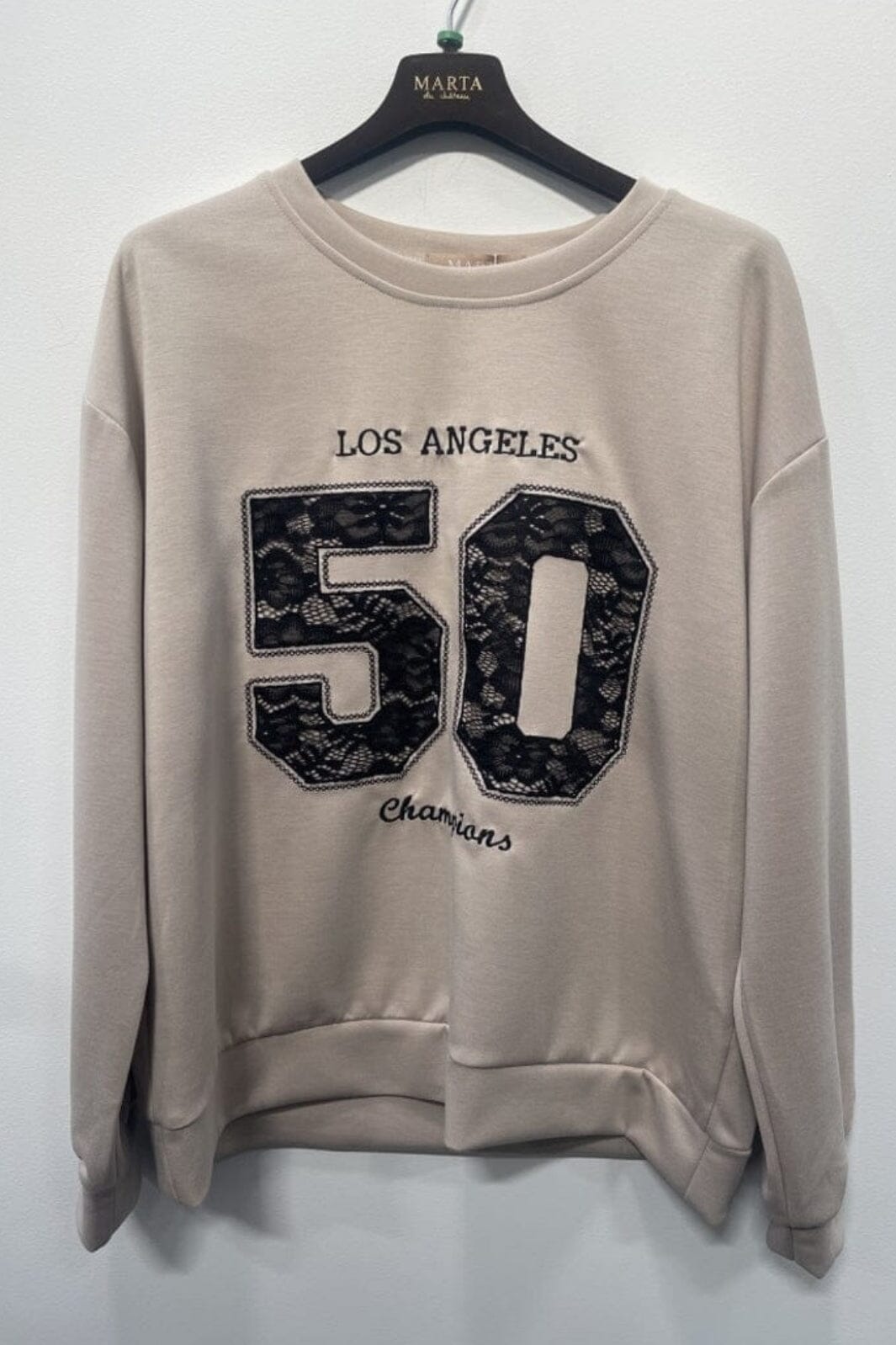 Marta Du Chateau - Mdcliora Sweat 58512M - Fango/Black Sweatshirts 