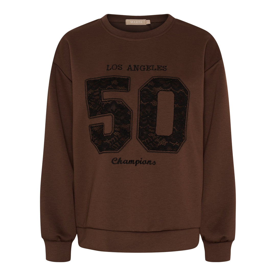 Marta Du Chateau - Mdcliora Sweat 58512M - Moro/Black Sweatshirts 