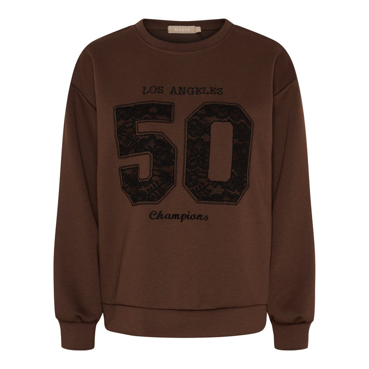 Marta Du Chateau - Mdcliora Sweat 58512M - Moro/Black Sweatshirts 