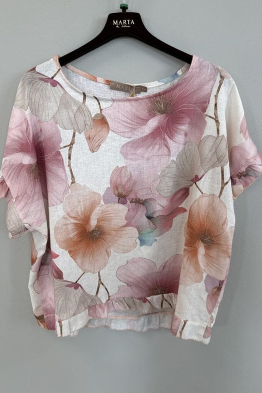 Marta Du Chateau - Mdcmathea Blouse 86493 - Pink Flower