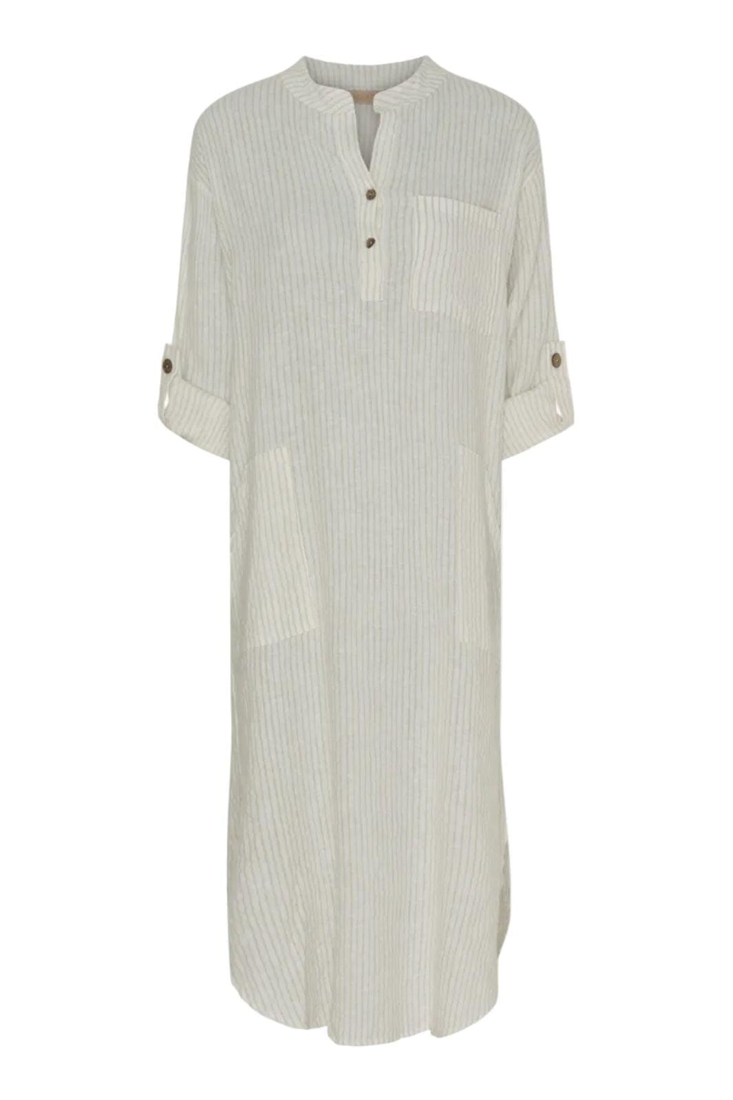 Marta Du Chateau - Mdcness Dress 93911-1 - Panna Beige 1752 Stripe Kjoler 