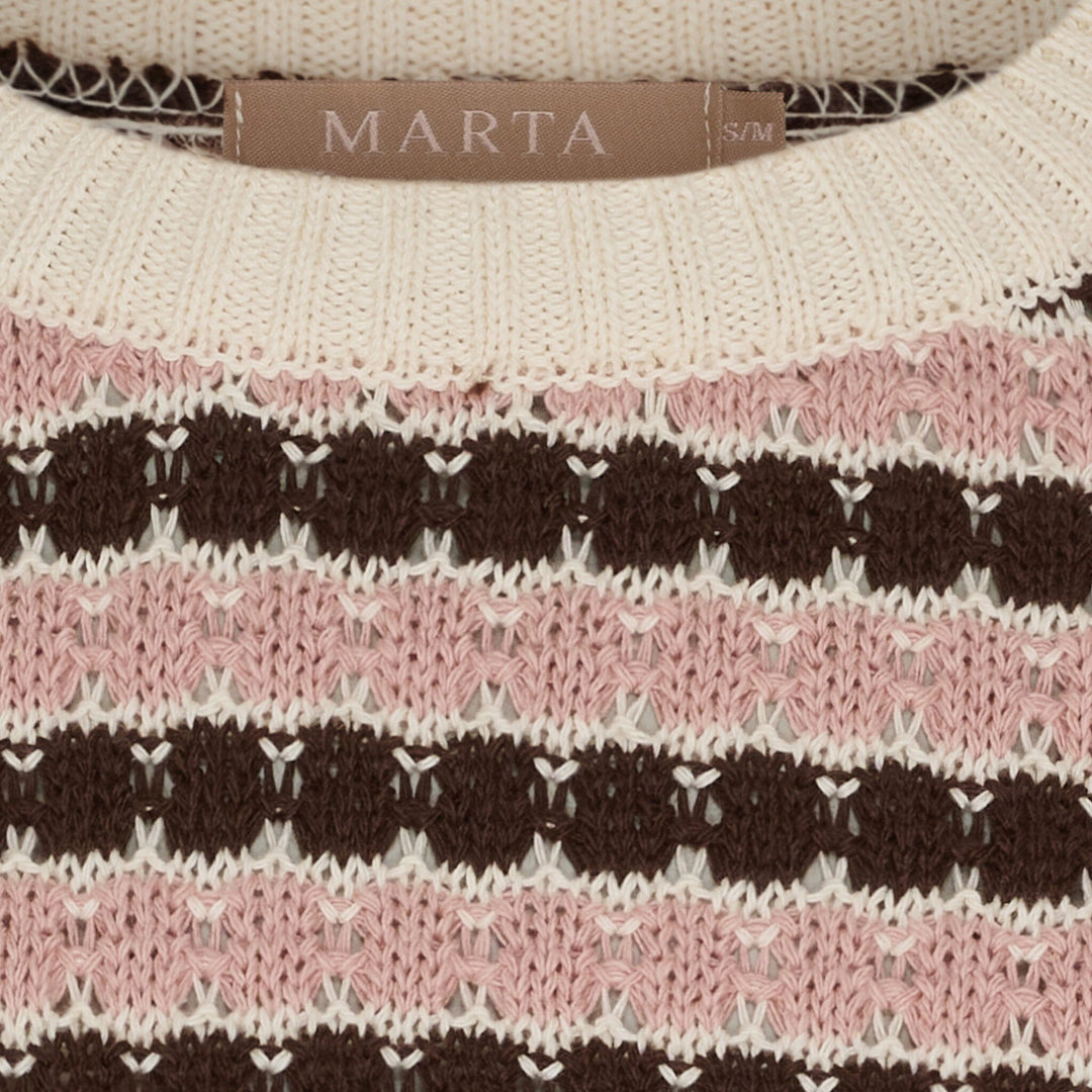 Marta Du Chateau - Mdcnivelle Knit KNA110M - Moro/Antique Strikbluser 
