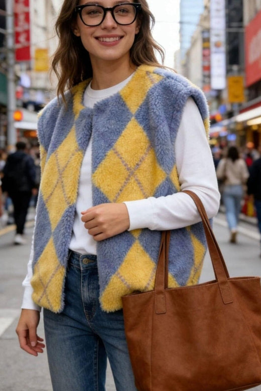 Marta Du Chateau - Mdcpam Vest 26801 - Blue/Yellow