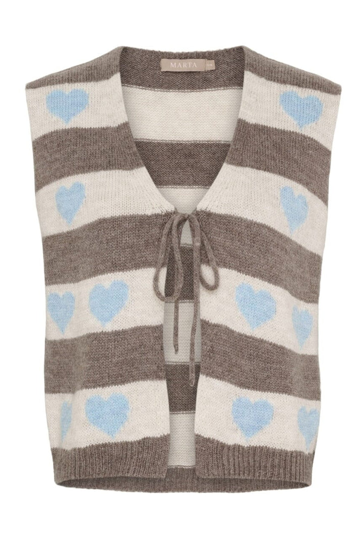 Marta Du Chateau - Mdcphoenix Knit Vest 8069 - Celeste