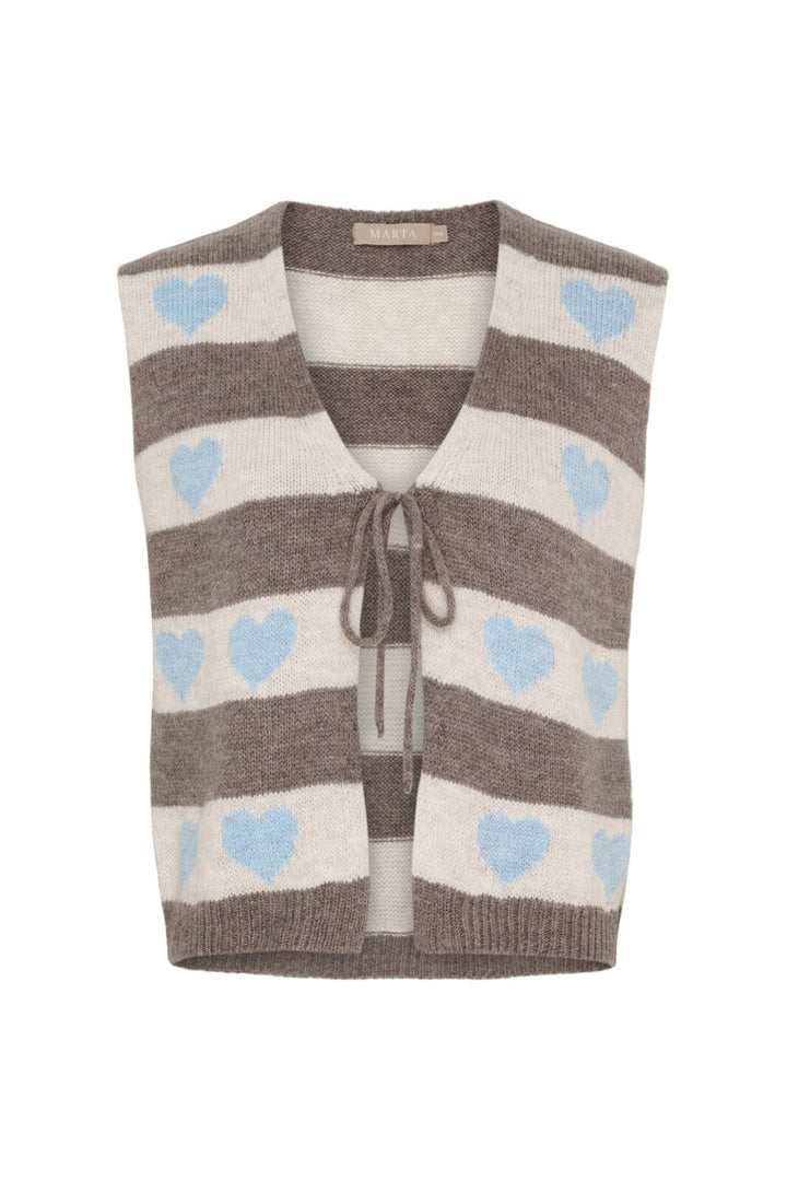 Marta Du Chateau - Mdcphoenix Knit Vest 8069 - Celeste