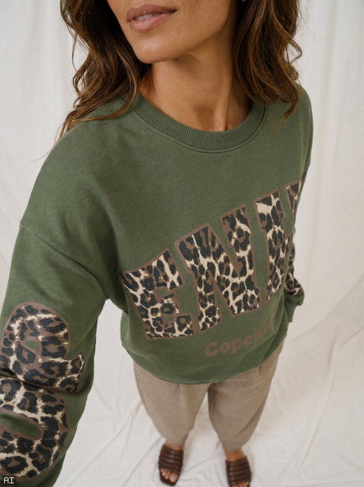Marta Du Chateau - Mdcsevilla Sweatshirt 22659leo - Military/Leo Sweatshirts 