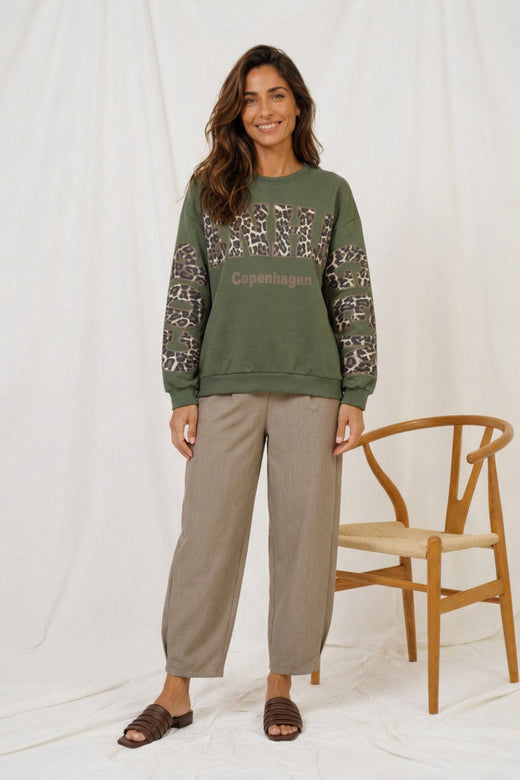 Marta Du Chateau - Mdcsevilla Sweatshirt 22659leo - Military/Leo Sweatshirts 