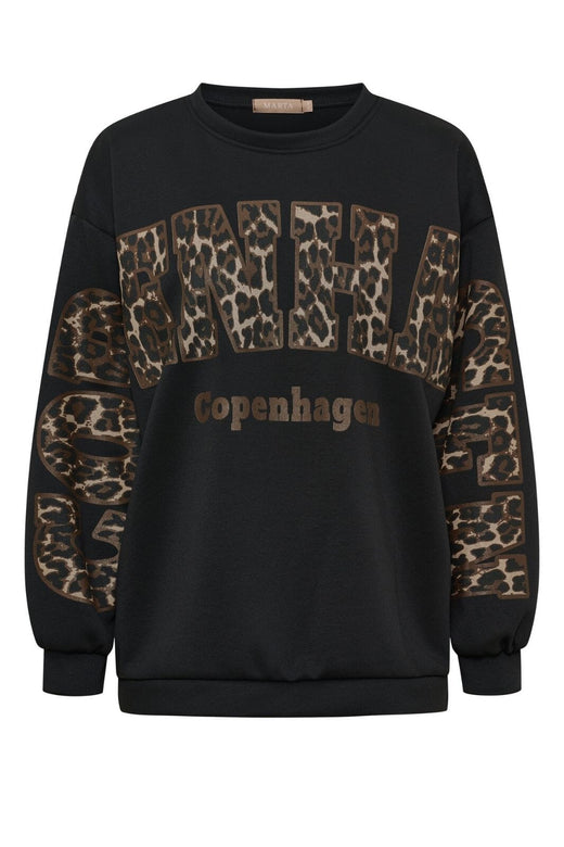 Marta Du Chateau - Mdcsevilla Sweatshirt 22659leo - Nero/Leo Sweatshirts 