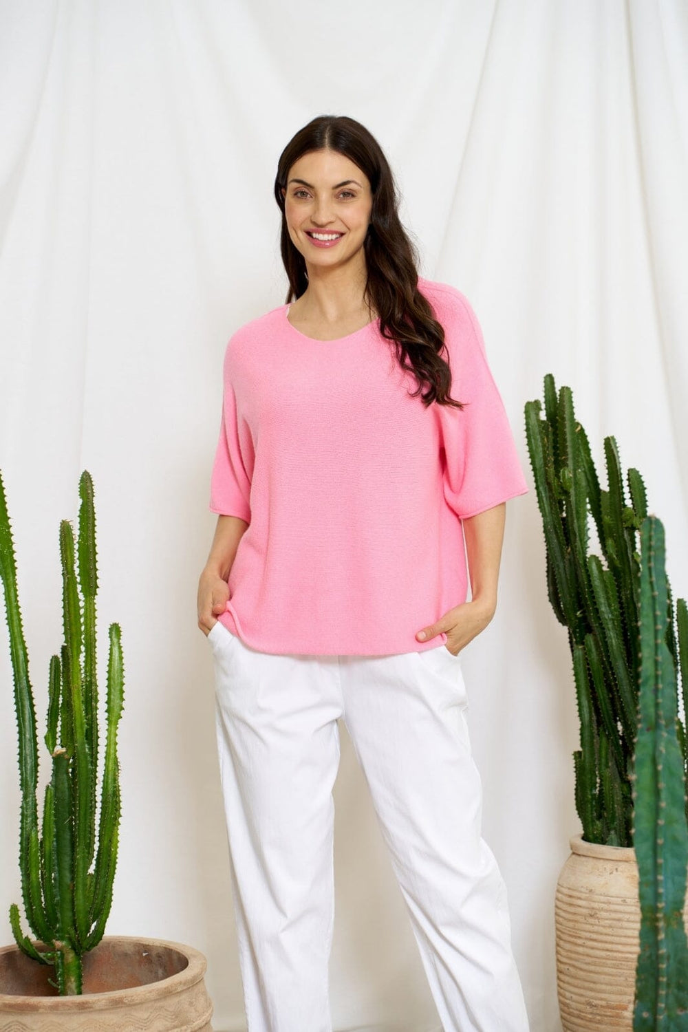 Marta Du Chateau - Mdcsia Knit 5003 - Pink Strikbluser 