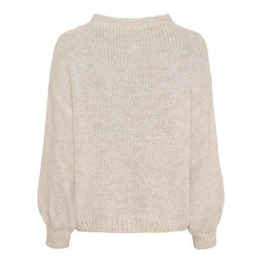 Marta Du Chateau - Mdctulip Knit 9580 - Beige Strikbluser 