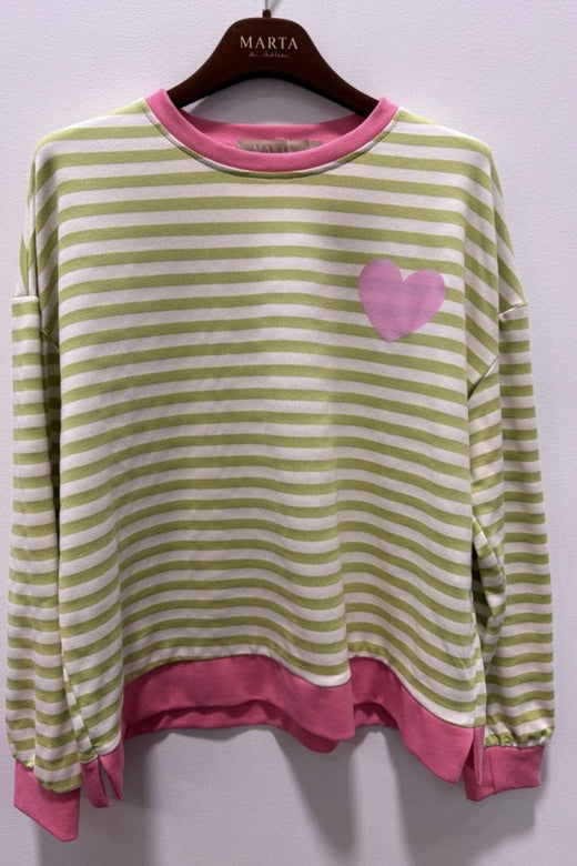 Marta Du Chateau - Mdcvilda Ls Tee 58903 - Green/Baby