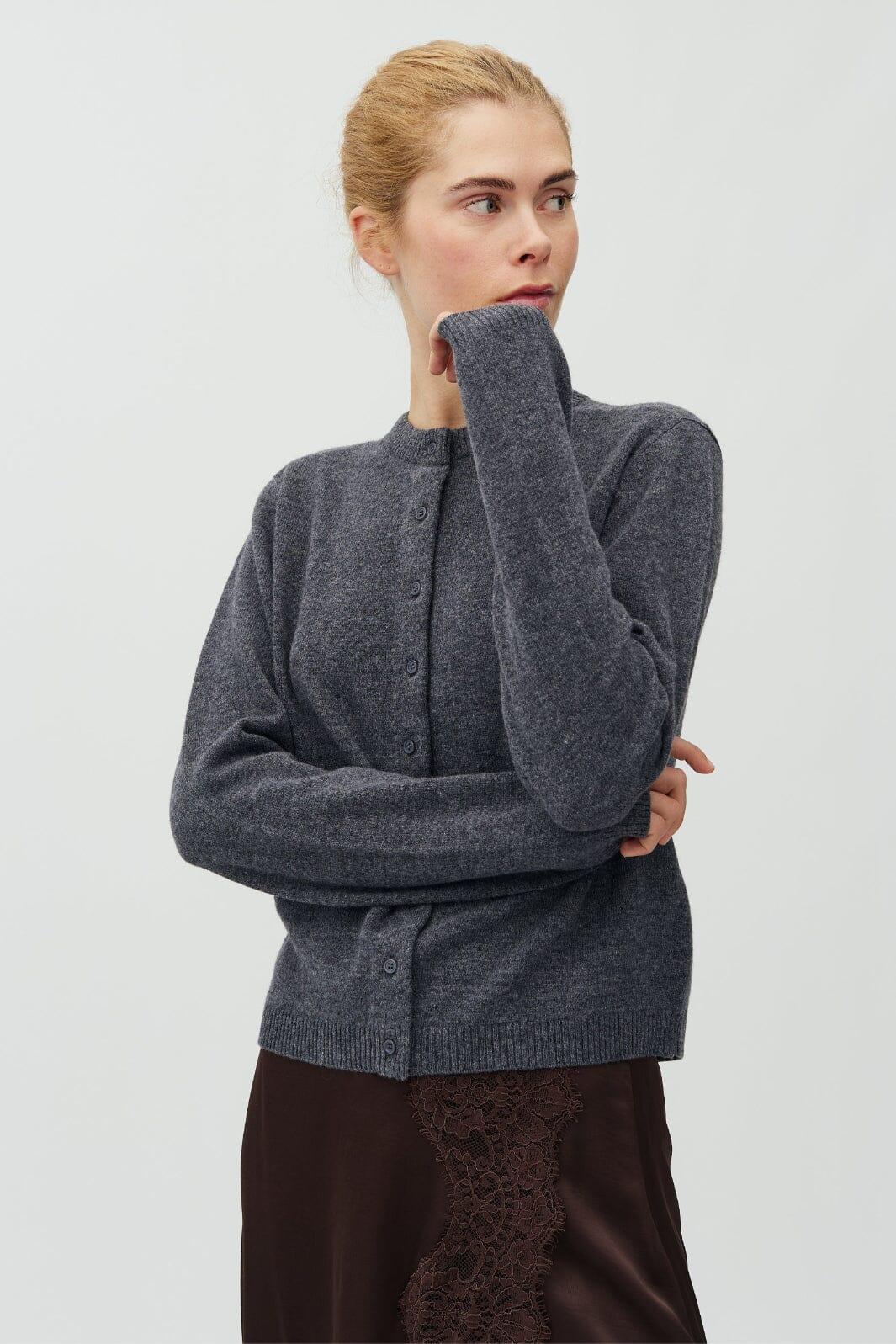 MbyM - Averie-M 63930980 - 671 - Dark Grey Melange Strikbluser 