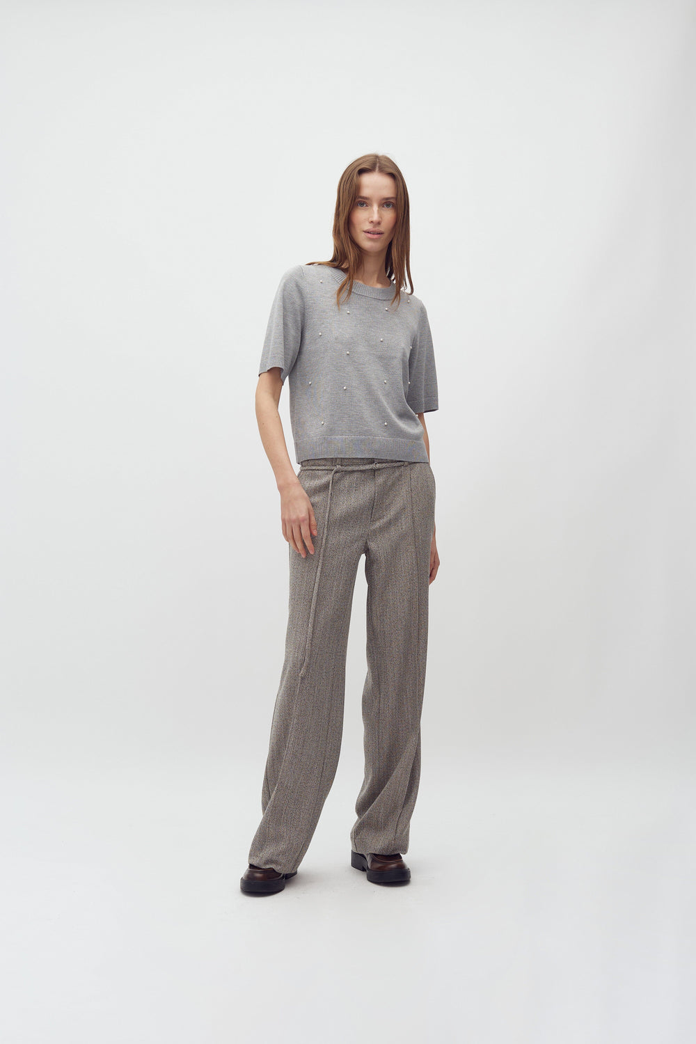 MbyM - Carla Sparkle-M 57620735 - 604 - Light Grey Melange Strikbluser 