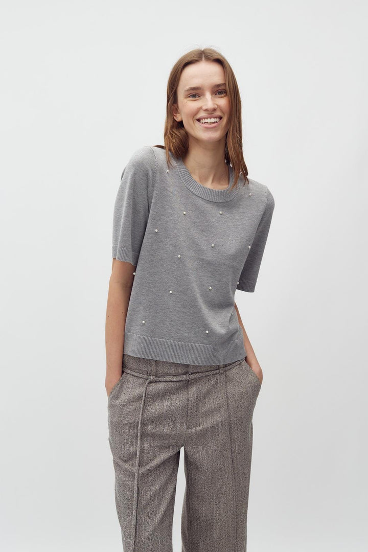 MbyM - Carla Sparkle-M 57620735 - 604 - Light Grey Melange Strikbluser 