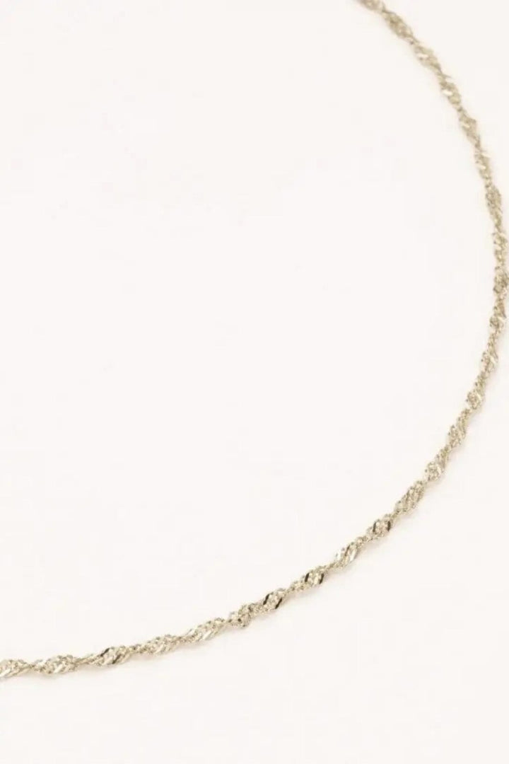 Mellow Moon - Camille twisted halskæde BM0900N0380 - Forsølvet