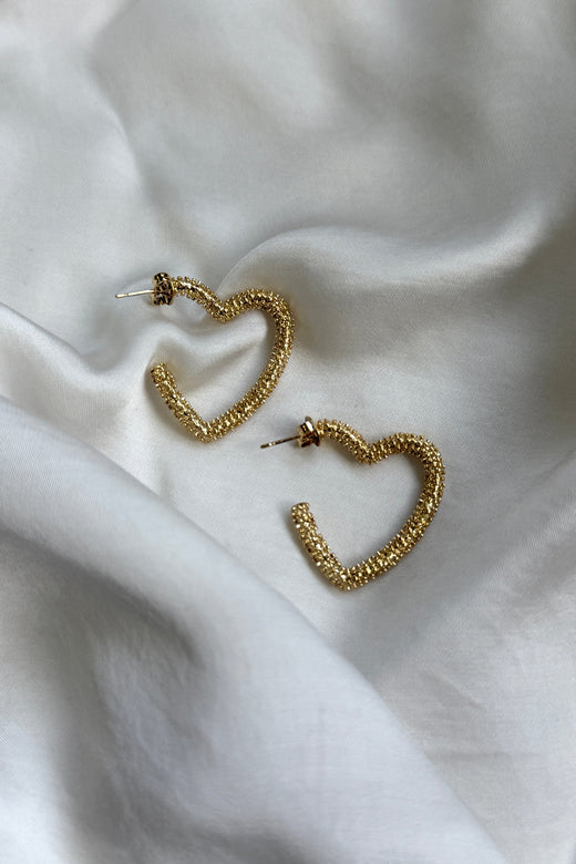 Mellow Moon - Charley Hoop Earrings Bm0506e0580 - Forgyldt Øreringe 