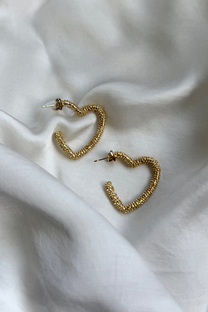 Mellow Moon - Charley Hoop Earrings Bm0506e0580 - Forgyldt Øreringe 