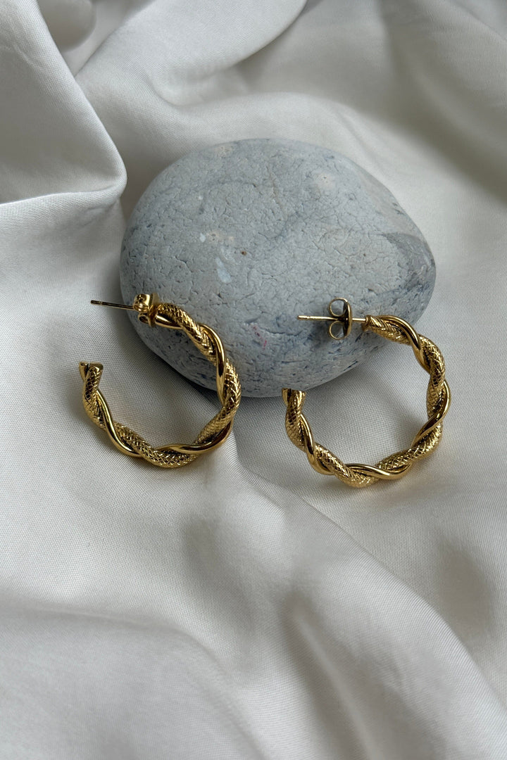 Mellow Moon - Claudia Hoop Øreringe BME03730500 - Forgyldt Øreringe 